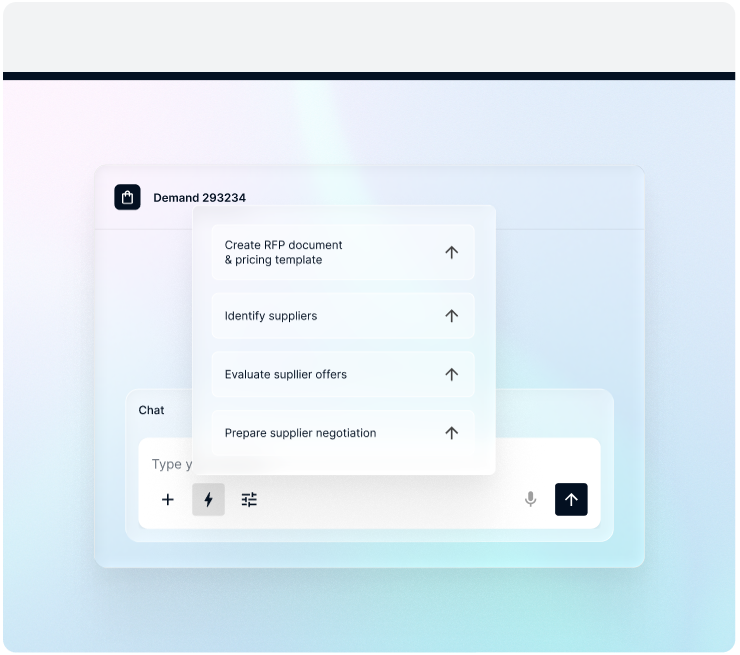 Autonomous sourcing chat guidance Autonomous sourcing chat guidance